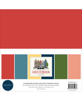 Carta Bella Amsterdam 12x12 Inch Coordination Solids Paper Pack (CBAD544015)