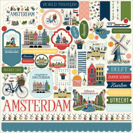 Carta Bella Amsterdam 12x12 Inch Collection Kit (CBAD544016) Carta Bella Amsterdam 12x12 Inch Collection Kit (CBAD544016)