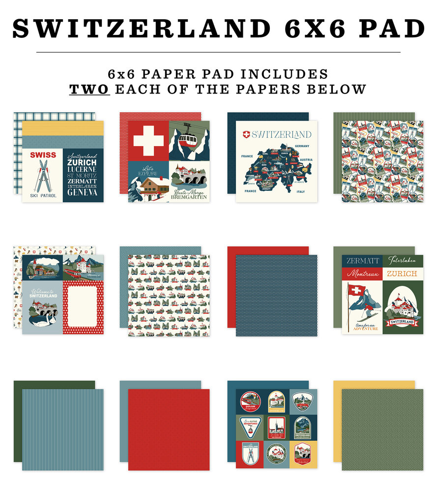 Carta Bella Switzerland 6x6 Inch Paper Pad (CBSW545023)