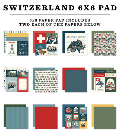 Carta Bella Switzerland 6x6 Inch Paper Pad (CBSW545023)