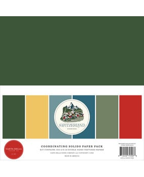 Carta Bella Switzerland 12x12 Inch Coordination Solids Paper Pack (CBSW545015)
