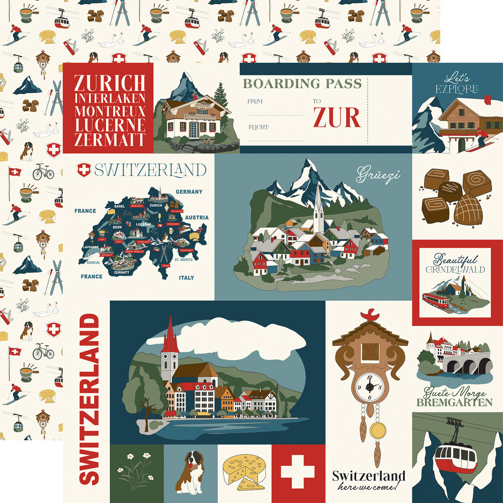 Carta Bella Switzerland 12x12 Inch Collection Kit (CBSW545016) Carta Bella Switzerland 12x12 Inch Collection Kit (CBSW545016)