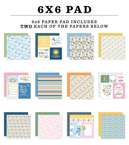 Echo Park Dragonfly 6x6 Inch Paper Pad (DGF547023) Echo Park Dragonfly 6x6 Inch Paper Pad (DGF547023)