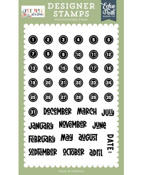Echo Park One Day At A Time Designer Stamp Set Date (ODT546045)