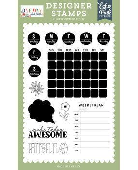 Echo Park One Day At A Time Designer Stamp Set Weekly Plan (ODT546044)