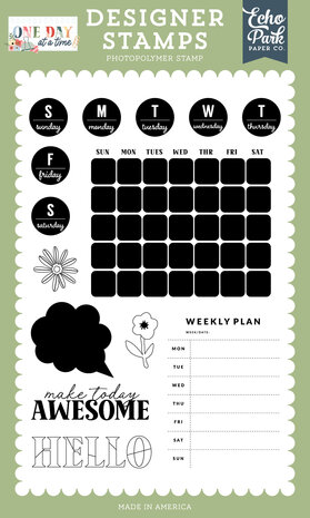 Echo Park One Day At A Time Designer Stamp Set Weekly Plan (ODT546044) Echo Park One Day At A Time Designer Stamp Set Weekly Plan (ODT546044)