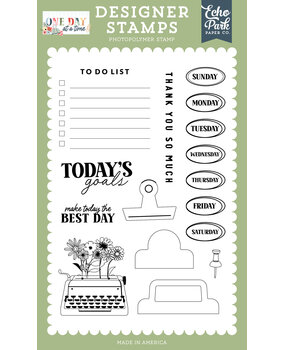 Echo Park One Day At A Time Designer Stamp Set To Do List (ODT546043)