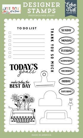 Echo Park One Day At A Time Designer Stamp Set To Do List (ODT546043) Echo Park One Day At A Time Designer Stamp Set To Do List (ODT546043)