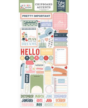 Echo Park One Day At A Time 6x13 Inch Chipboard Accents (ODT546021)