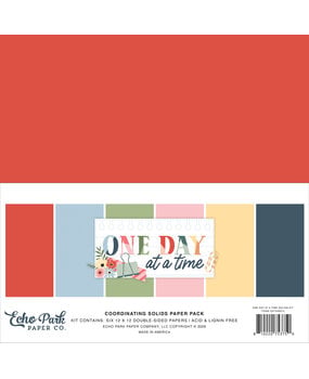 Echo Park One Day At A Time 12x12 Inch Coordination Solids Paper Pack (ODT546015)