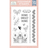 Echo Park Welcome Home Designer Stamp Set Folk Art Borders (WH548041)