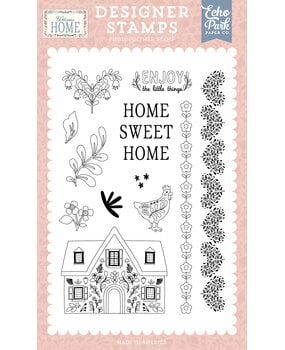 Echo Park Welcome Home Designer Stamp Set Folk Art Borders (WH548041)