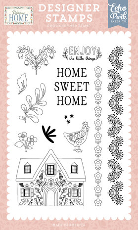 Echo Park Welcome Home Designer Stamp Set Folk Art Borders (WH548041) Echo Park Welcome Home Designer Stamp Set Folk Art Borders (WH548041)