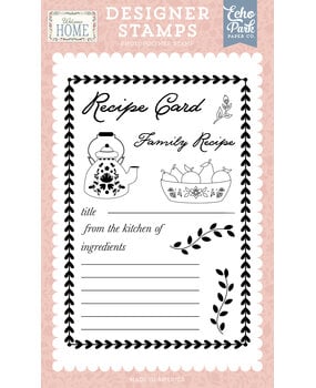 Echo Park Welcome Home Designer Stamp Set Recipe Card (WH548040)