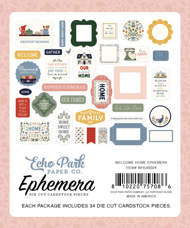 Echo Park Welcome Home Ephemera (WH548024) Echo Park Welcome Home Ephemera (WH548024)