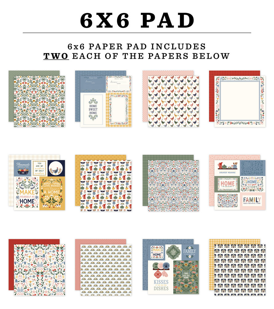 Echo Park Welcome Home 6x6 Inch Paper Pad (WH548023)