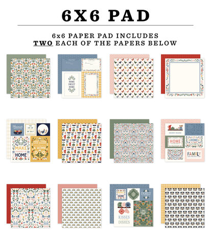 Echo Park Welcome Home 6x6 Inch Paper Pad (WH548023)