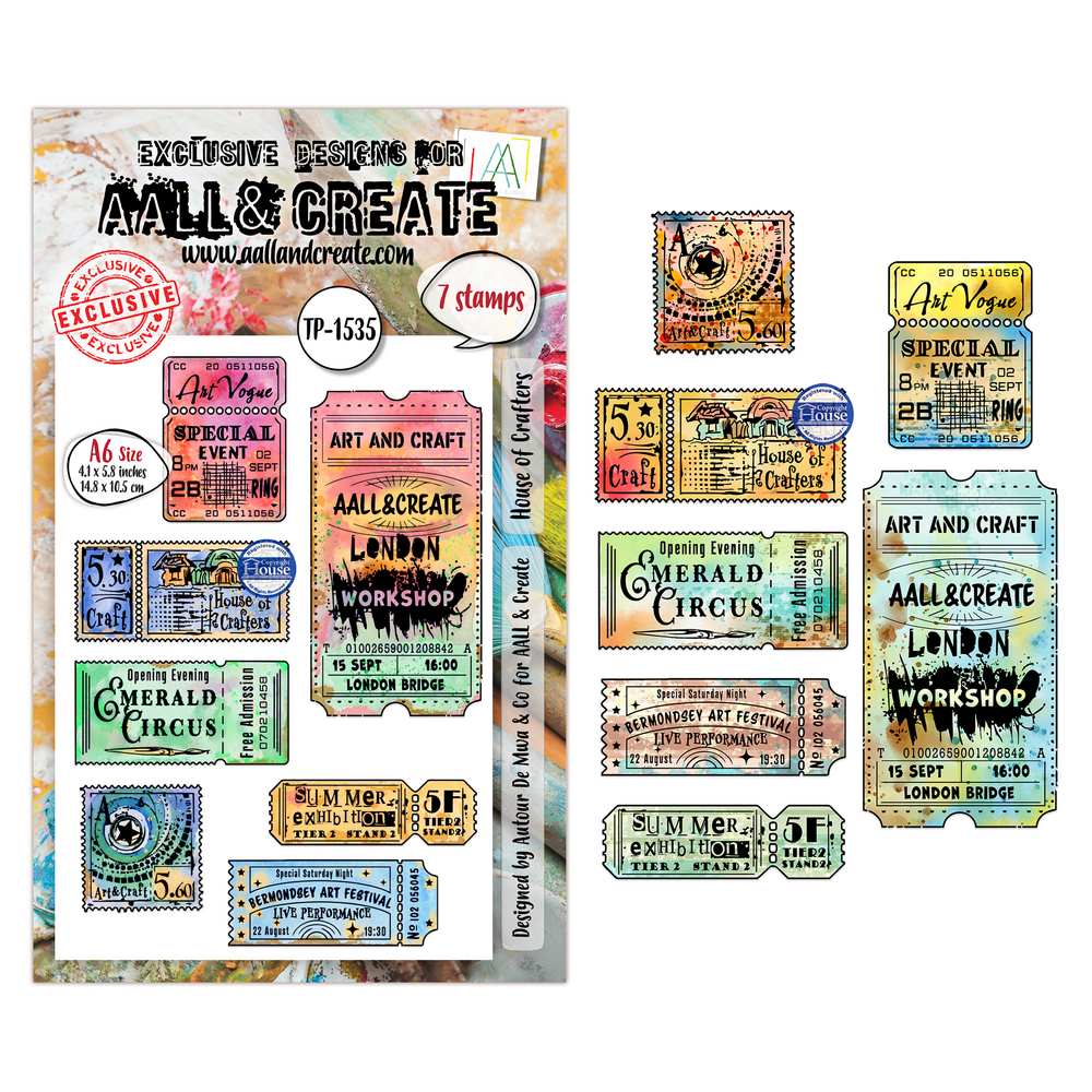 Aall and Create Universe of Patterns A6 Stamp Sets House of Crafters by Autour De Mwa & Co (AALL-TP-1535)