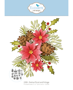 Elizabeth Craft Designs Warm Wishes Die Festive Floral and Foliage by Paper Flowers (2399)