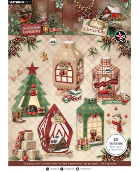 Studio Light DIY Lanterns A4 Die-Cut Paper Pad Cottage Christmas (SL-CC-DCPP515)