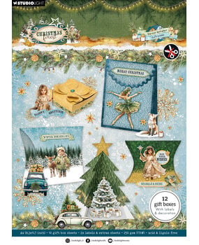 Studio Light DIY Giftboxes A4 Die-Cut Paper Pad Christmas Forest (SL-CF-DCPP514)