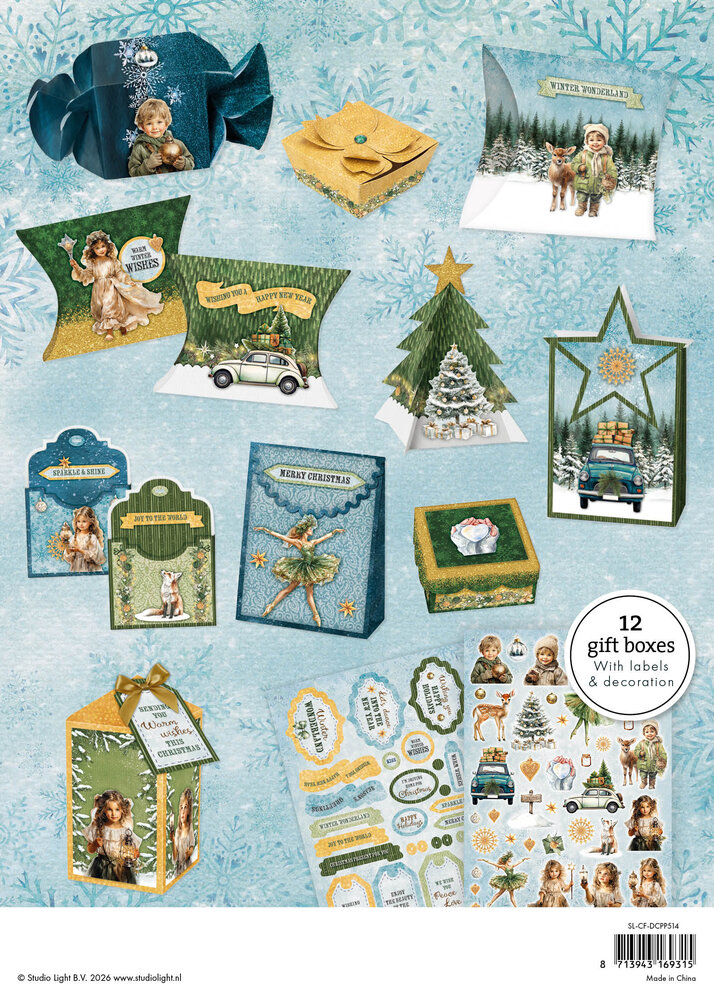 Studio Light DIY Giftboxes A4 Die-Cut Paper Pad Christmas Forest (SL-CF-DCPP514) Studio Light DIY Giftboxes A4 Die-Cut Paper Pad Christmas Forest (SL-CF-DCPP514)