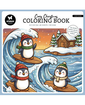 Studio Light Cozy Christmas 8x8 Inch Coloring Book Cozy Flow (SL-ES-CB16)