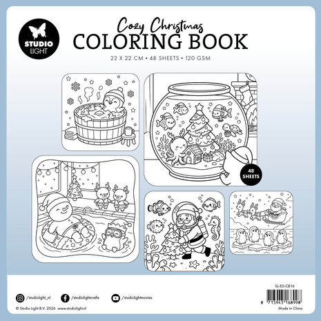 Studio Light Cozy Christmas 8x8 Inch Coloring Book Cozy Flow (SL-ES-CB16) Studio Light Cozy Christmas 8x8 Inch Coloring Book Cozy Flow (SL-ES-CB16)