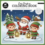 Studio Light Cozy Christmas 8x8 Inch Coloring Book Glowing Lights (SL-ES-CB14)