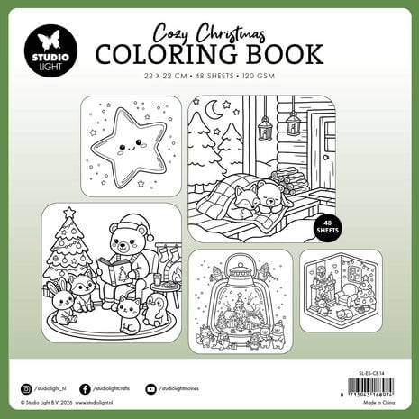 Studio Light Cozy Christmas 8x8 Inch Coloring Book Glowing Lights (SL-ES-CB14) Studio Light Cozy Christmas 8x8 Inch Coloring Book Glowing Lights (SL-ES-CB14)