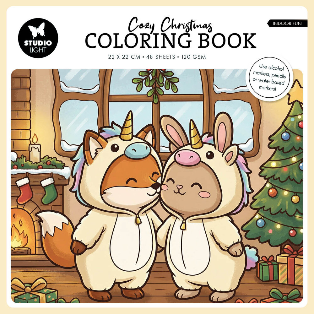 Studio Light Cozy Christmas 8x8 Inch Coloring Book Indoor Fun (SL-ES-CB13) Studio Light Cozy Christmas 8x8 Inch Coloring Book Indoor Fun (SL-ES-CB13)