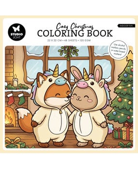 Studio Light Cozy Christmas 8x8 Inch Coloring Book Indoor Fun (SL-ES-CB13)
