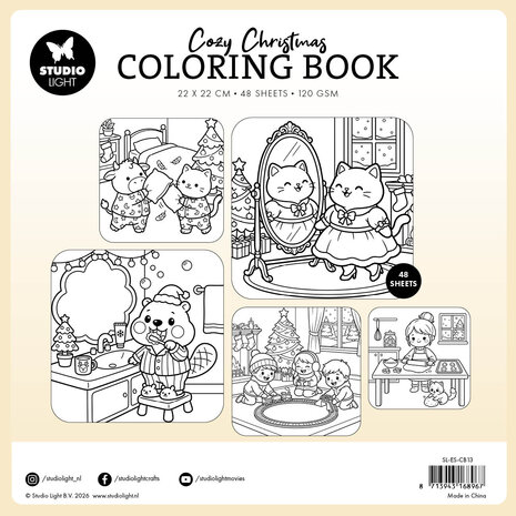 Studio Light Cozy Christmas 8x8 Inch Coloring Book Indoor Fun (SL-ES-CB13) Studio Light Cozy Christmas 8x8 Inch Coloring Book Indoor Fun (SL-ES-CB13)