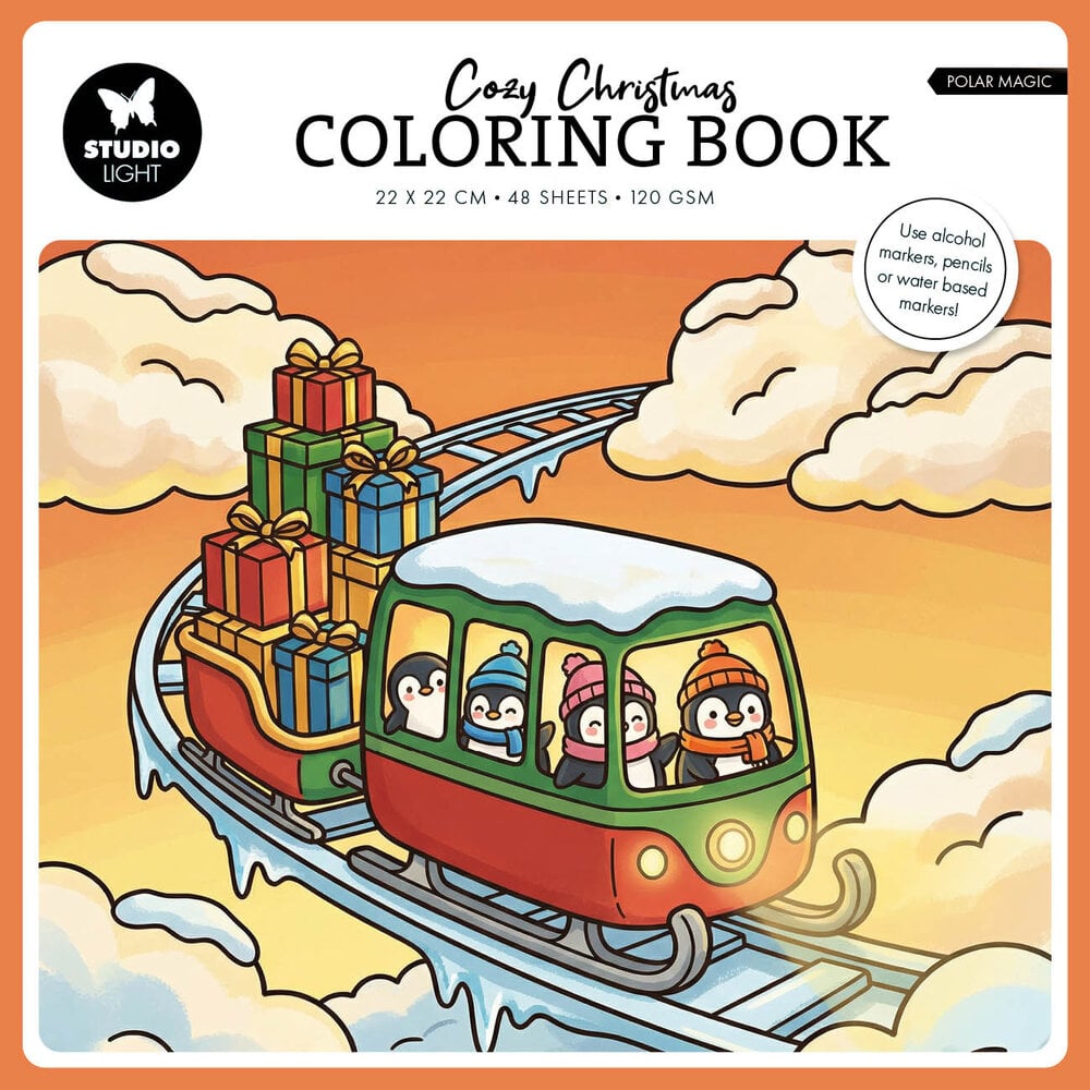 Studio Light Cozy Christmas 8x8 Inch Coloring Book Polar Magic (SL-ES-CB12) Studio Light Cozy Christmas 8x8 Inch Coloring Book Polar Magic (SL-ES-CB12)