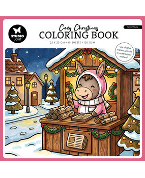 Studio Light Cozy Christmas 8x8 Inch Coloring Book Shopping (SL-ES-CB17)