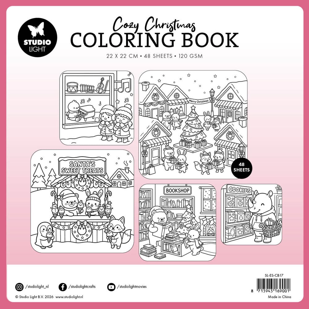 Studio Light Cozy Christmas 8x8 Inch Coloring Book Shopping (SL-ES-CB17) Studio Light Cozy Christmas 8x8 Inch Coloring Book Shopping (SL-ES-CB17)