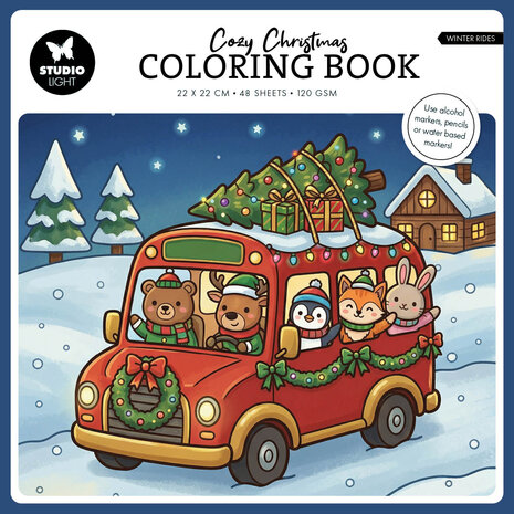 Studio Light Cozy Christmas 8x8 Inch Coloring Book Winter Rides (SL-ES-CB15) Studio Light Cozy Christmas 8x8 Inch Coloring Book Winter Rides (SL-ES-CB15)