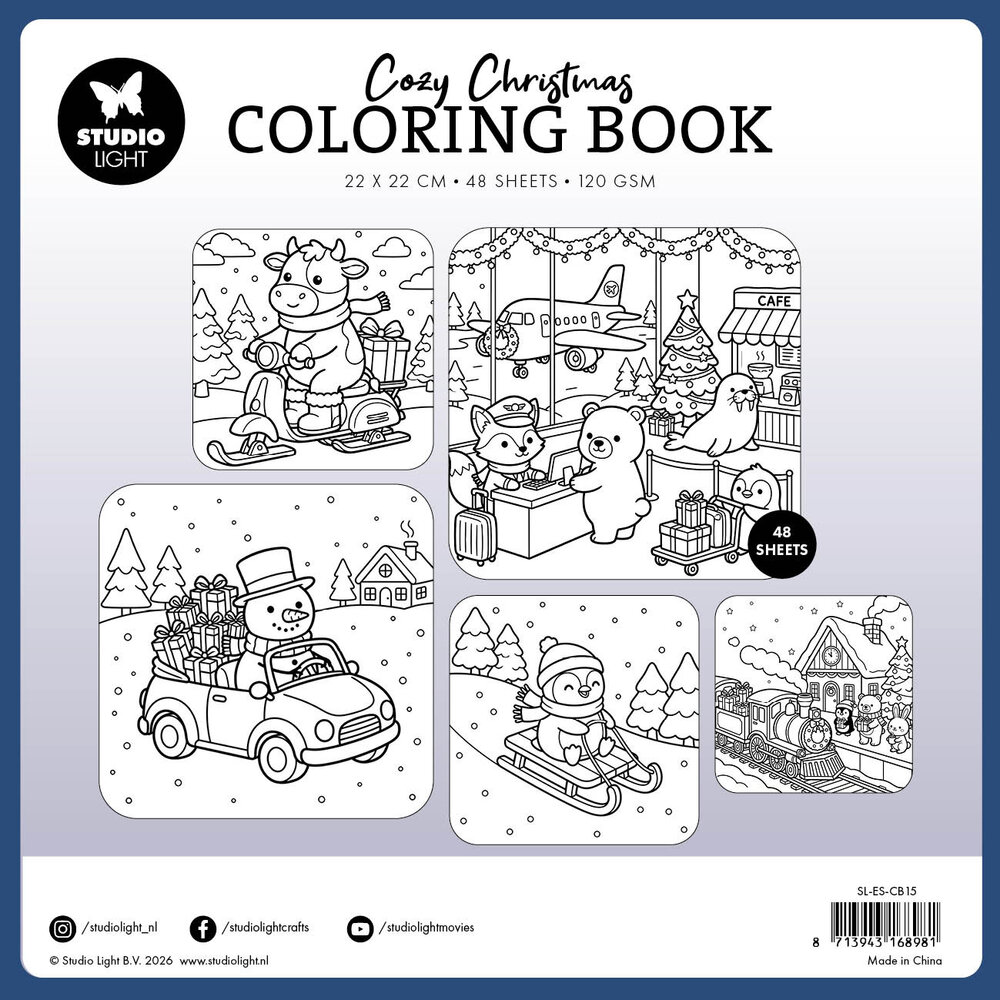 Studio Light Cozy Christmas 8x8 Inch Coloring Book Winter Rides (SL-ES-CB15) Studio Light Cozy Christmas 8x8 Inch Coloring Book Winter Rides (SL-ES-CB15)