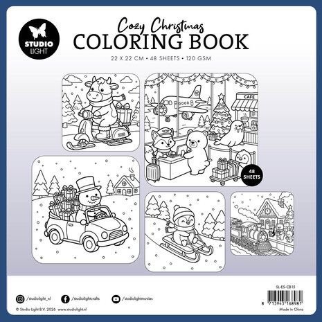 Studio Light Cozy Christmas 8x8 Inch Coloring Book Winter Rides (SL-ES-CB15) Studio Light Cozy Christmas 8x8 Inch Coloring Book Winter Rides (SL-ES-CB15)