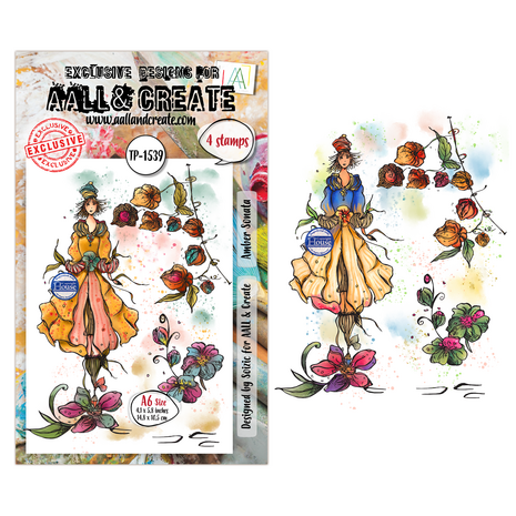 Aall and Create Dreams in Velvet A6 Stamp Sets Amber Sonata by Soizic (AALL-TP-1539)