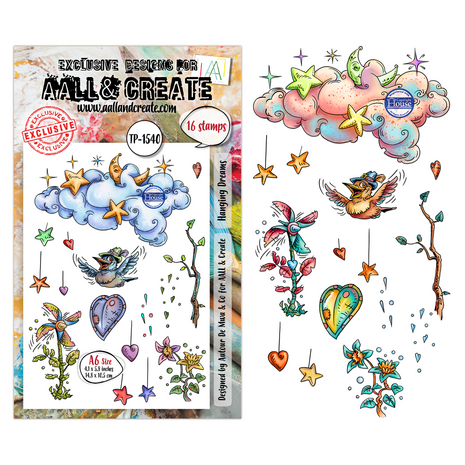 Aall and Create Sunday Play A6 Stamp Sets Hanging Dreams by Autour De Mwa & Co (AALL-TP-1540) Aall and Create Sunday Play A6 Stamp Sets Hanging Dreams by Autour De Mwa & Co (AALL-TP-1540)