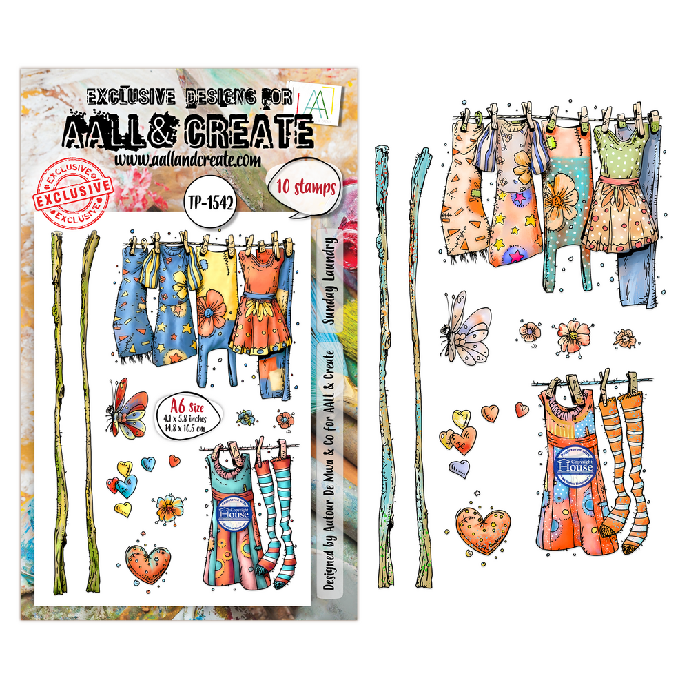 Aall and Create Sunday Play A6 Stamp Sets Sunday Laundry by Autour De Mwa & Co (AALL-TP-1542) Aall and Create Sunday Play A6 Stamp Sets Sunday Laundry by Autour De Mwa & Co (AALL-TP-1542)