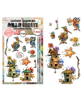Aall and Create Sunday Play A6 Stamp Sets Birdhouse of Letters by Autour De Mwa & Co (AALL-TP-1543)