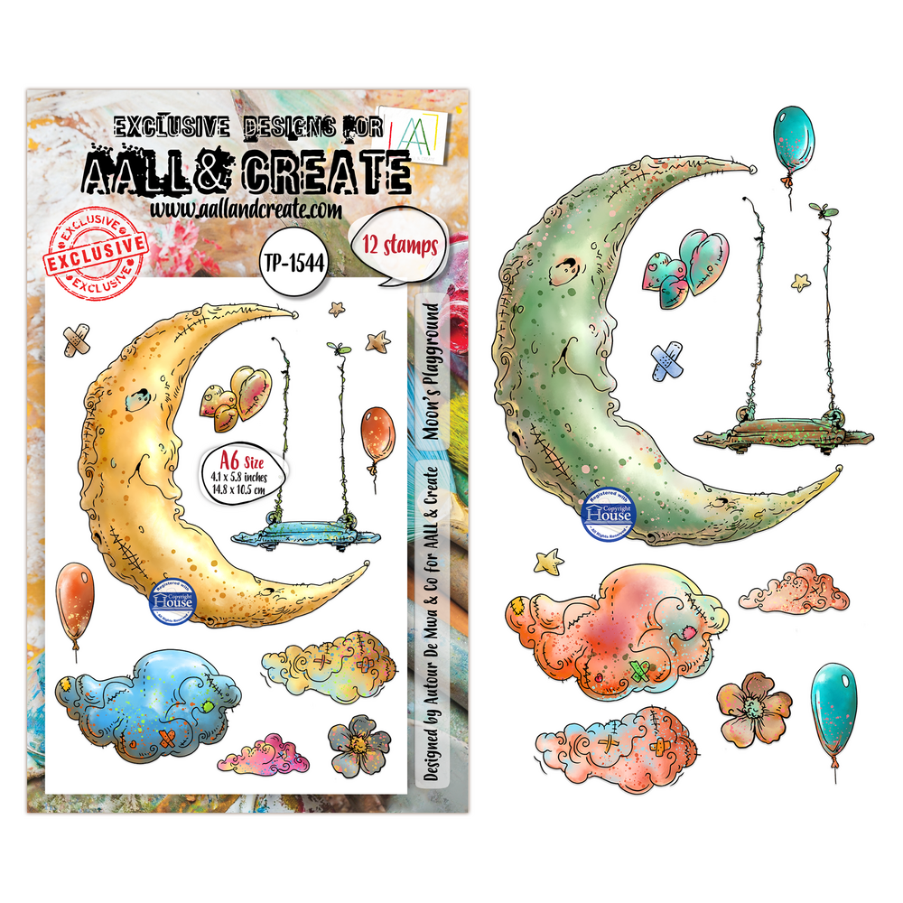 Aall and Create Sunday Play A6 Stamp Sets Moon's Playground by Autour De Mwa & Co (AALL-TP-1544) Aall and Create Sunday Play A6 Stamp Sets Moon's Playground by Autour De Mwa & Co (AALL-TP-1544)