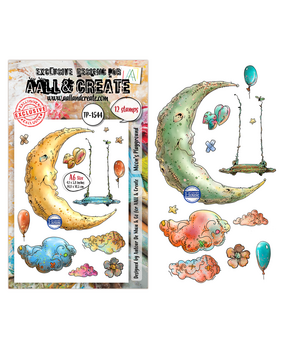 Aall and Create Sunday Play A6 Stamp Sets Moon's Playground by Autour De Mwa & Co (AALL-TP-1544)