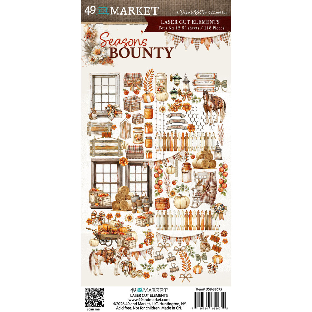 49 and Market Season's Bounty Laser Cut Elements by Dennis Bruton (DSB-38675)