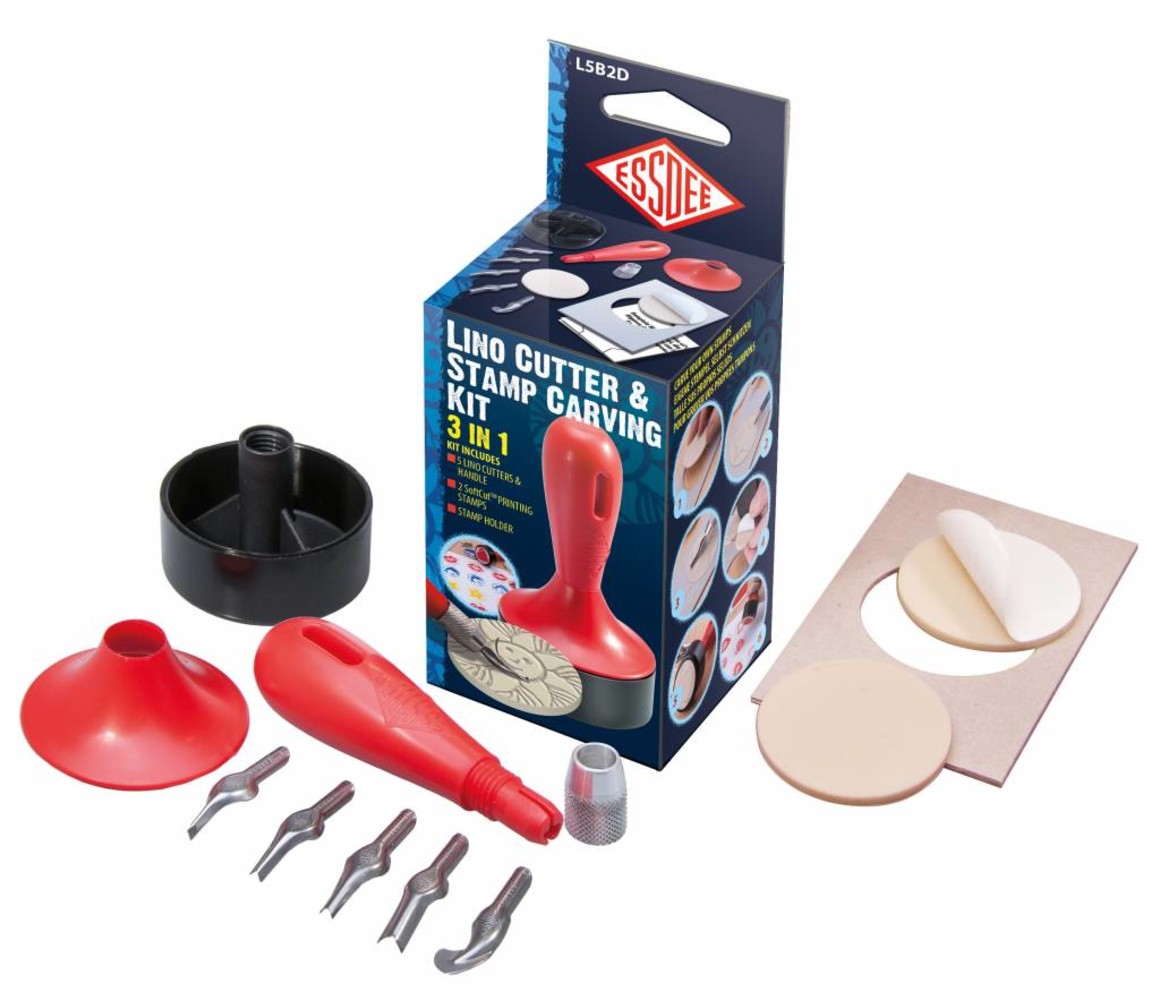 Essdee Lino Cutter & Stamp Carving Kit 3 in 1 (L5B2D) Essdee Lino Cutter & Stamp Carving Kit 3 in 1 (L5B2D)