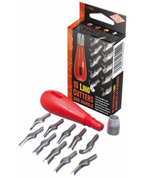 Essdee 10 Lino Cutters and Handle (L10S)