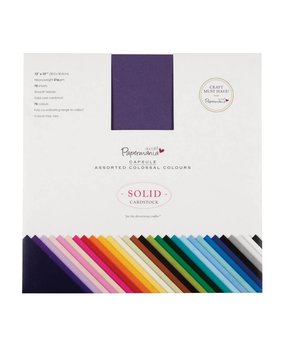 Papermania 12x12 Inch Solid Premium Cardstock Colossal (75pcs) (PMA 164400)