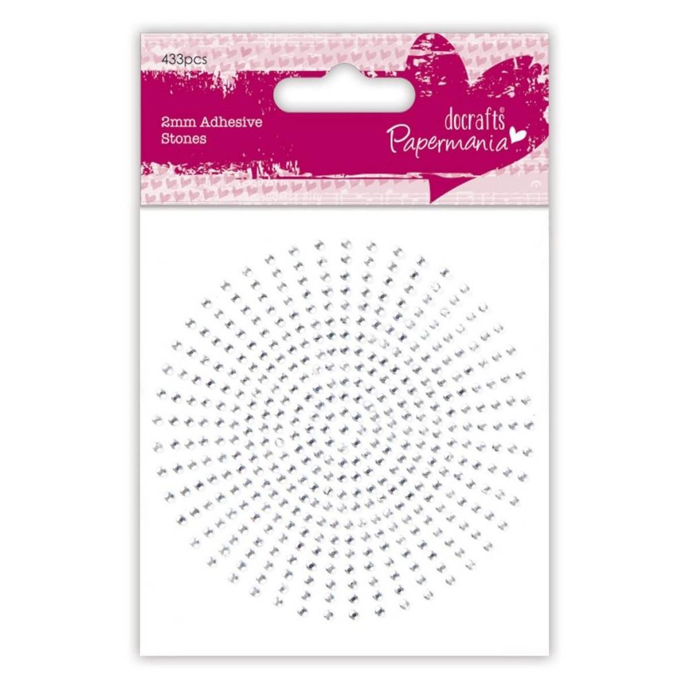 Papermania 2mm Adhesive Stones (424pcs) - Silver (PMA 351609) (DISCONTINUED)